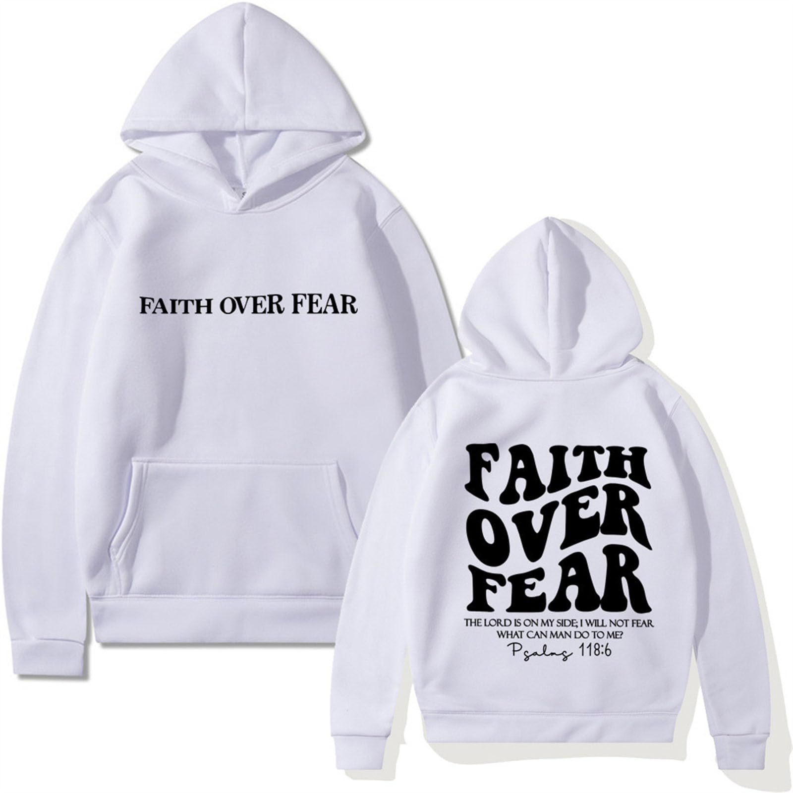 Faith Over Fear Hoodie Unisex Hoodie Sweatshirt Pullover for Men Women