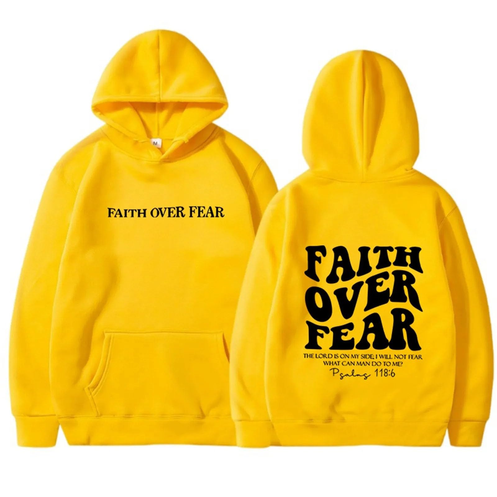 Faith Over Fear Hoodie Unisex Hoodie Sweatshirt Pullover for Men Women