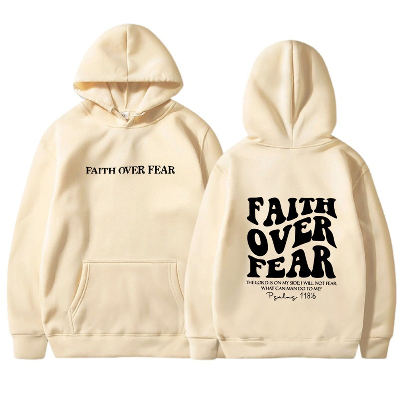 Faith Over Fear Hoodie Unisex Hoodie Sweatshirt Pullover for Men Women