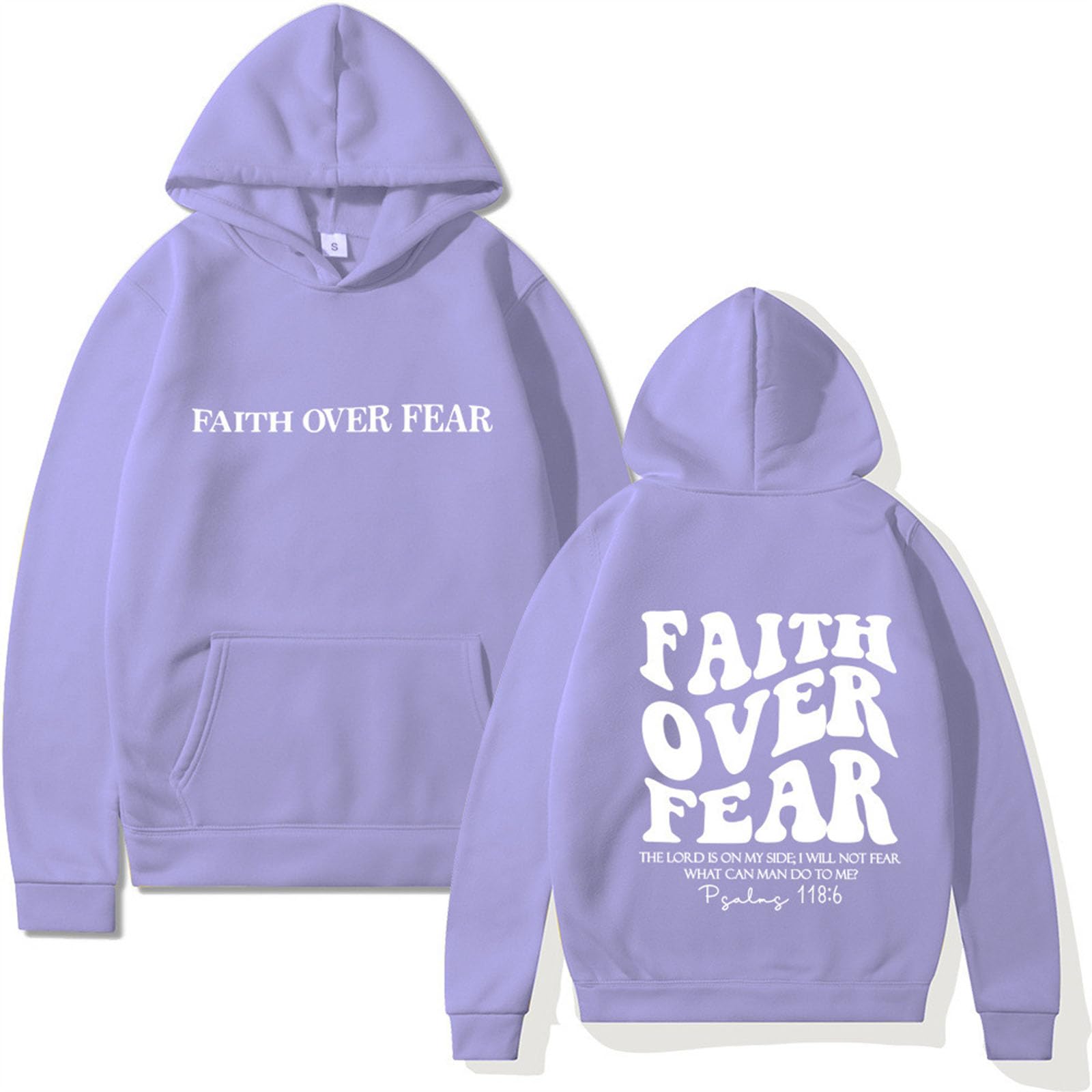 Faith Over Fear Hoodie Unisex Hoodie Sweatshirt Pullover for Men Women