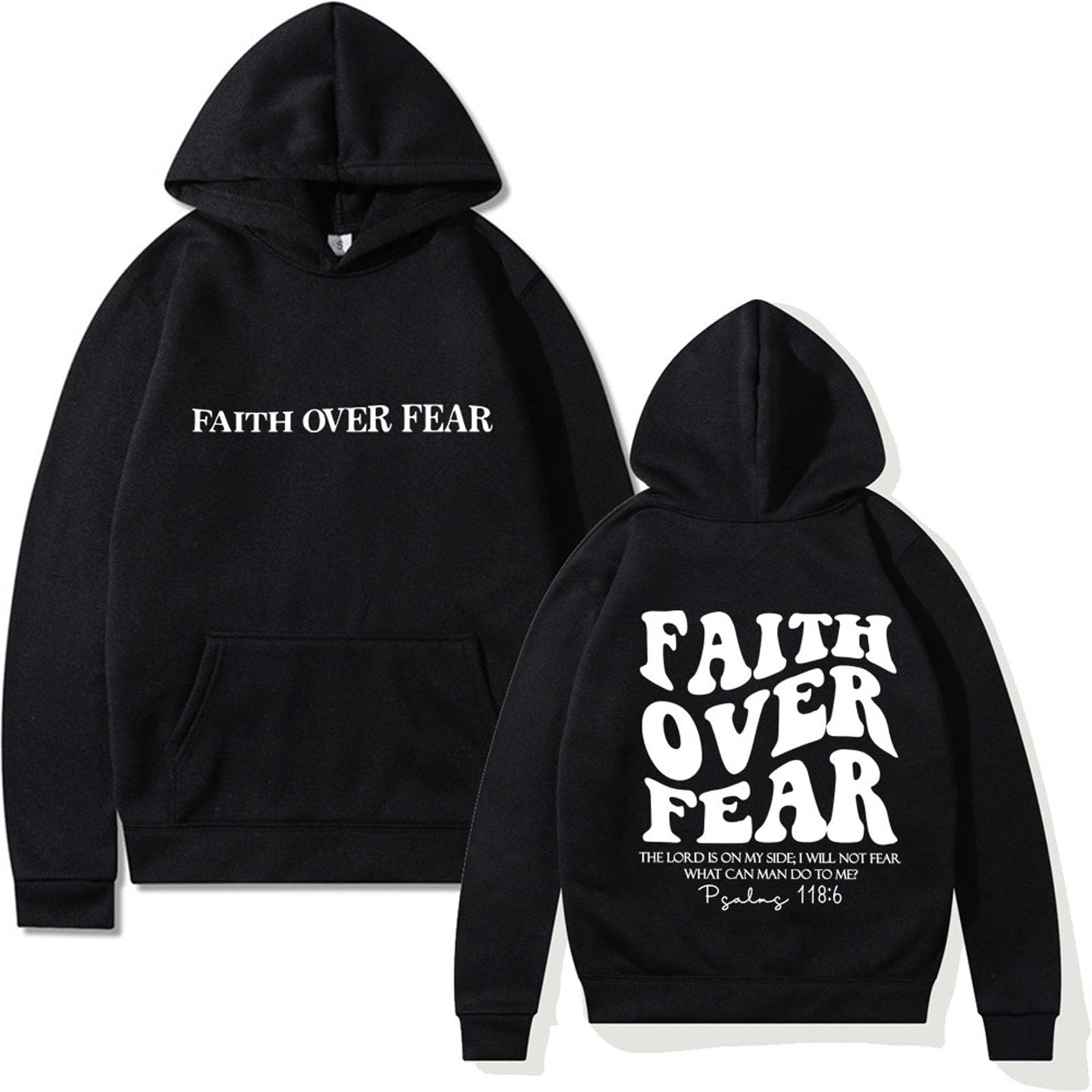 Faith Over Fear Hoodie Unisex Hoodie Sweatshirt Pullover for Men Women
