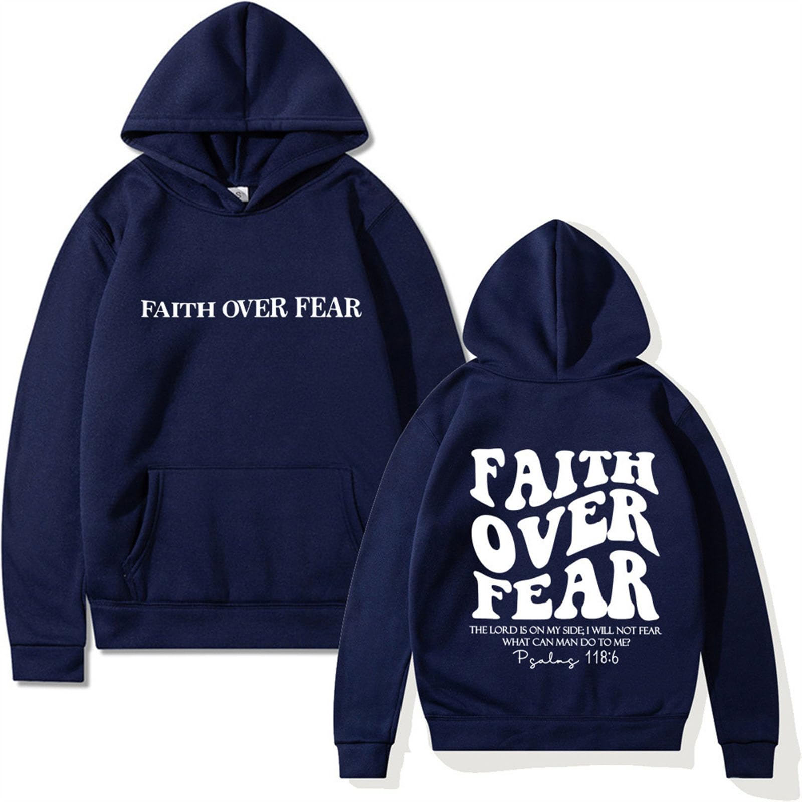 Faith Over Fear Hoodie Unisex Hoodie Sweatshirt Pullover for Men Women