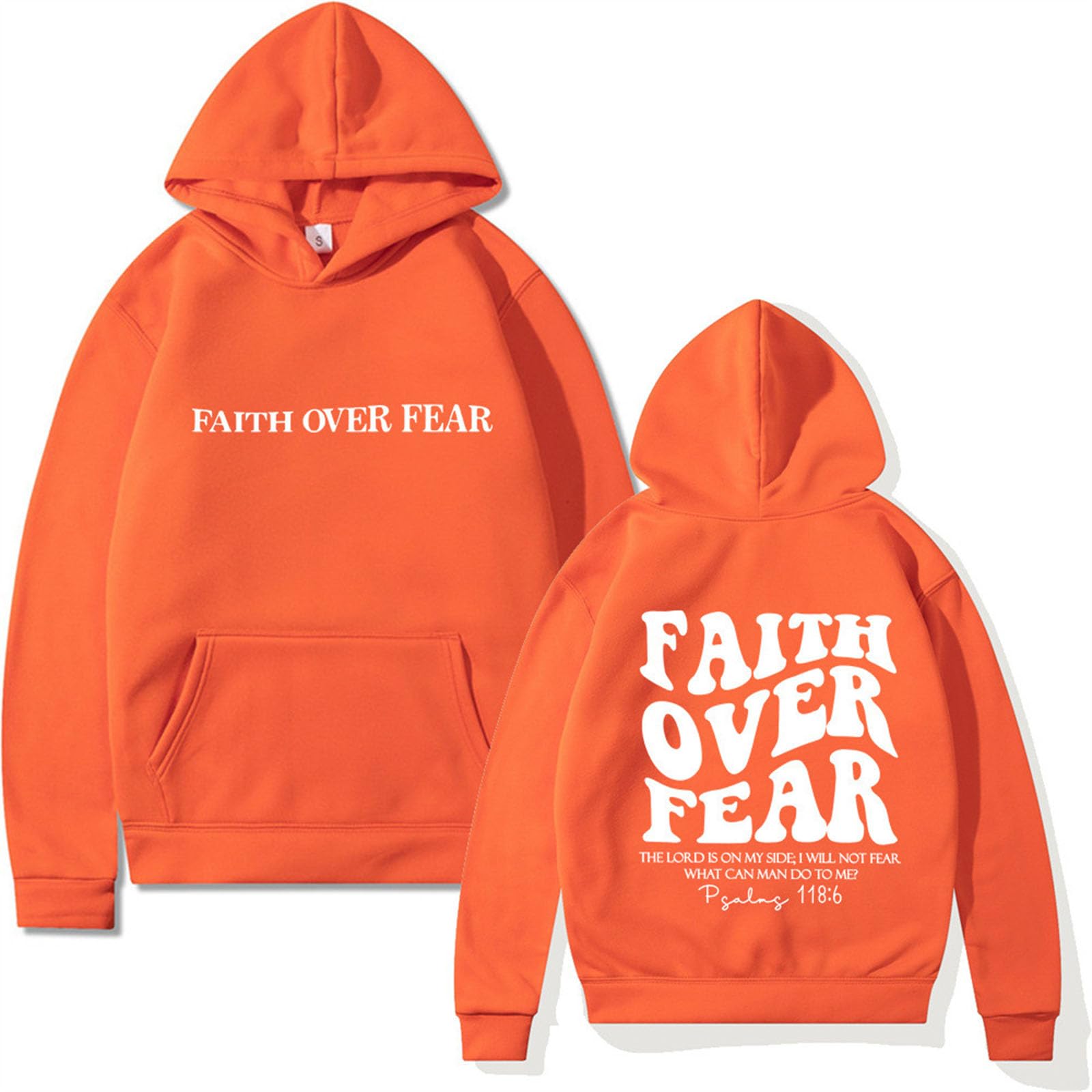 Faith Over Fear Hoodie Unisex Hoodie Sweatshirt Pullover for Men Women