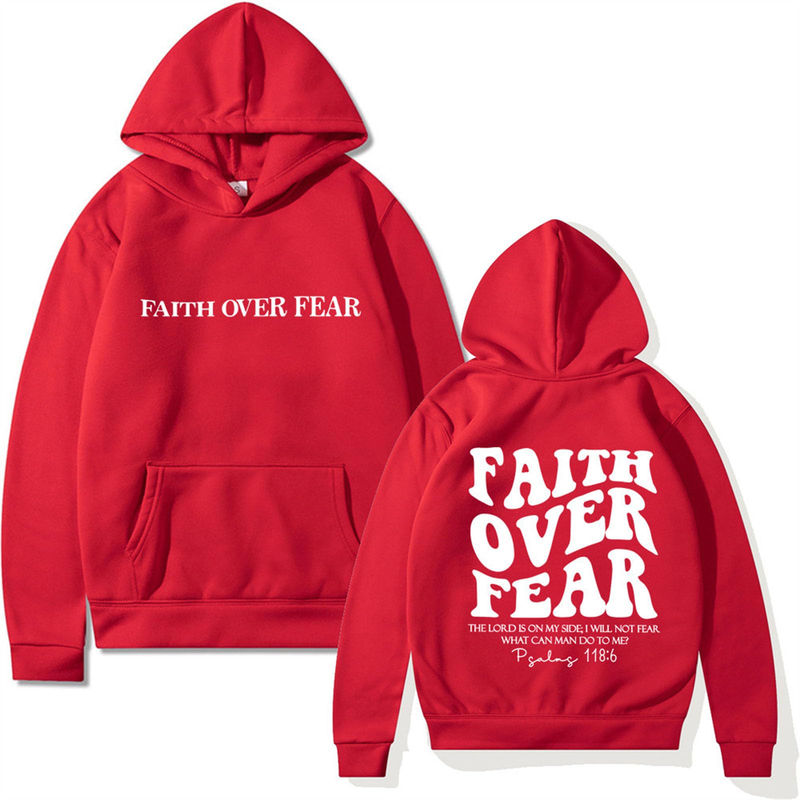Faith Over Fear Hoodie Unisex Hoodie Sweatshirt Pullover for Men Women