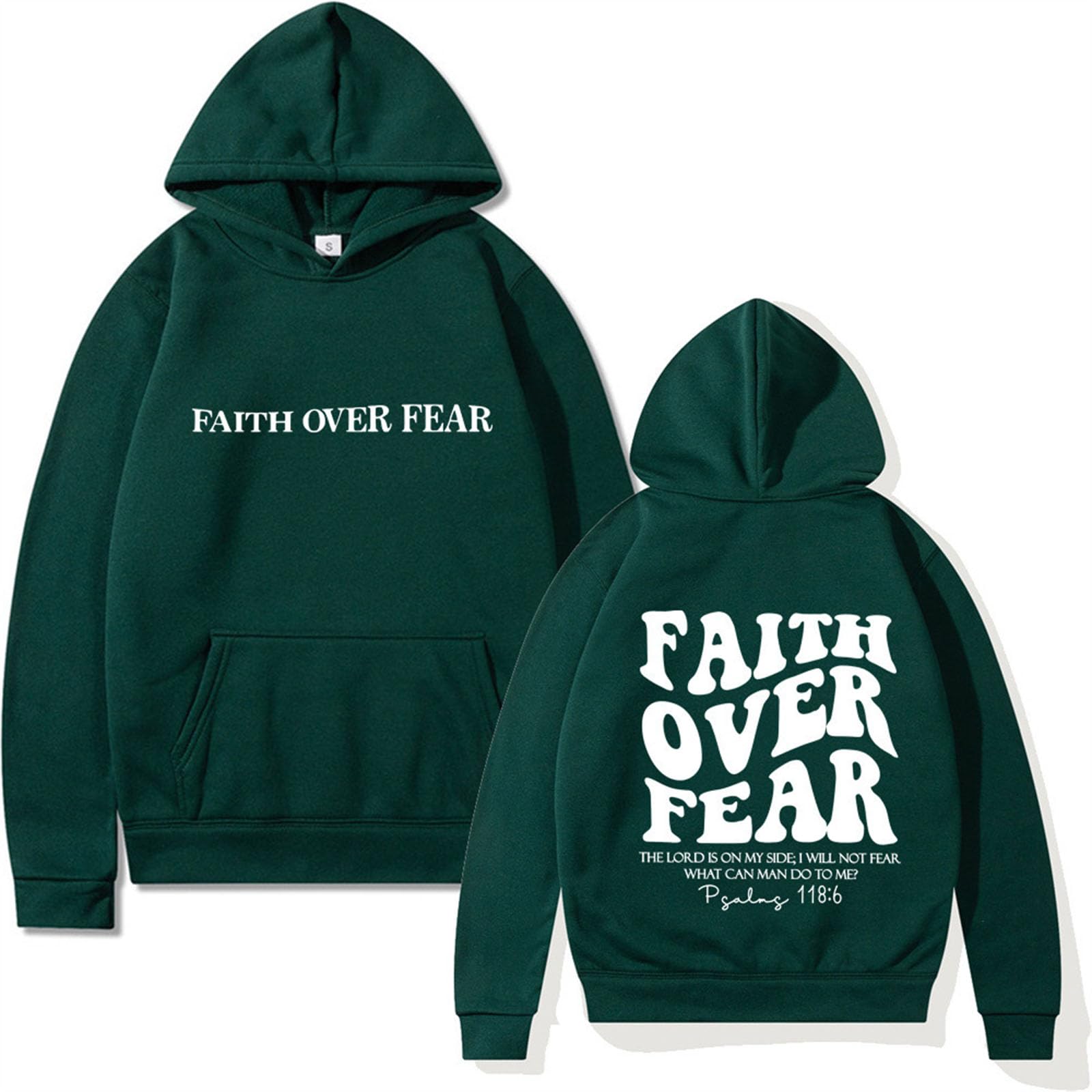 Faith Over Fear Hoodie Unisex Hoodie Sweatshirt Pullover for Men Women