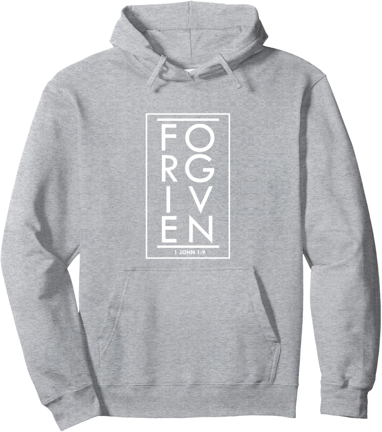 Forgiven 1 John 1:9 Bible Scripture Verse Christian Pullover Hoodie