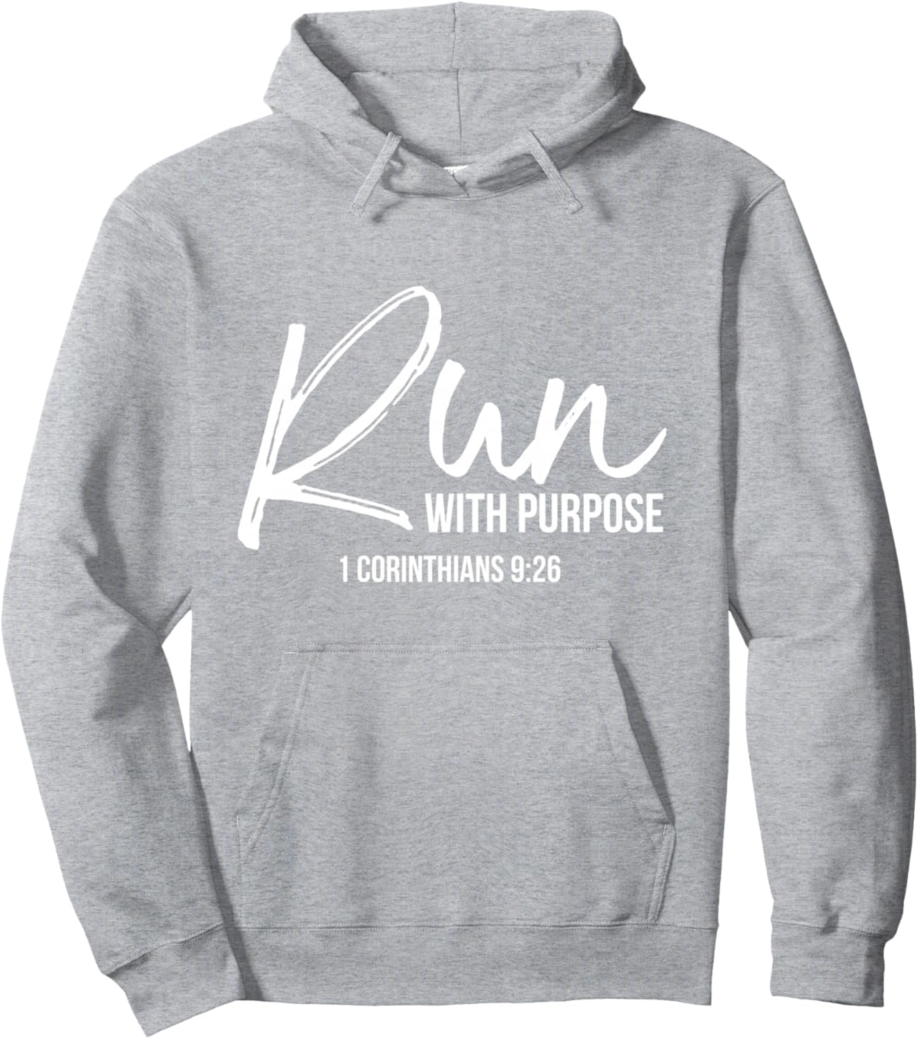 Christian Runner Gift Running Gear Run With Purpose Quote Pullover Hoodie