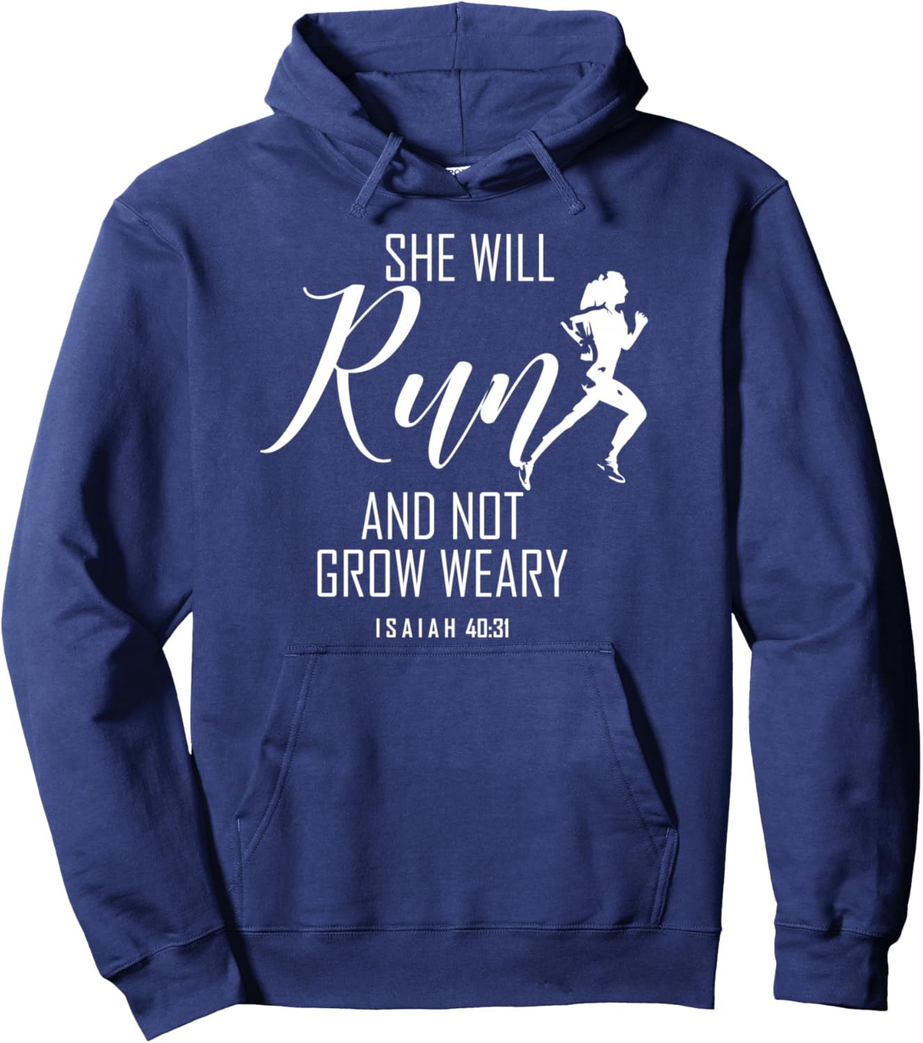 She will Run and not grow Weary cross country girls women Pullover Hoodie