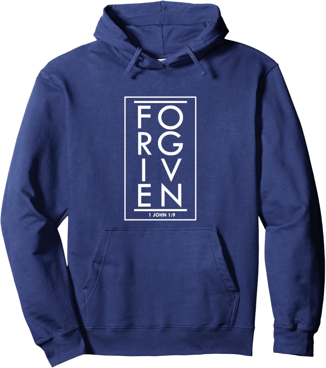 Forgiven 1 John 1:9 Bible Scripture Verse Christian Pullover Hoodie