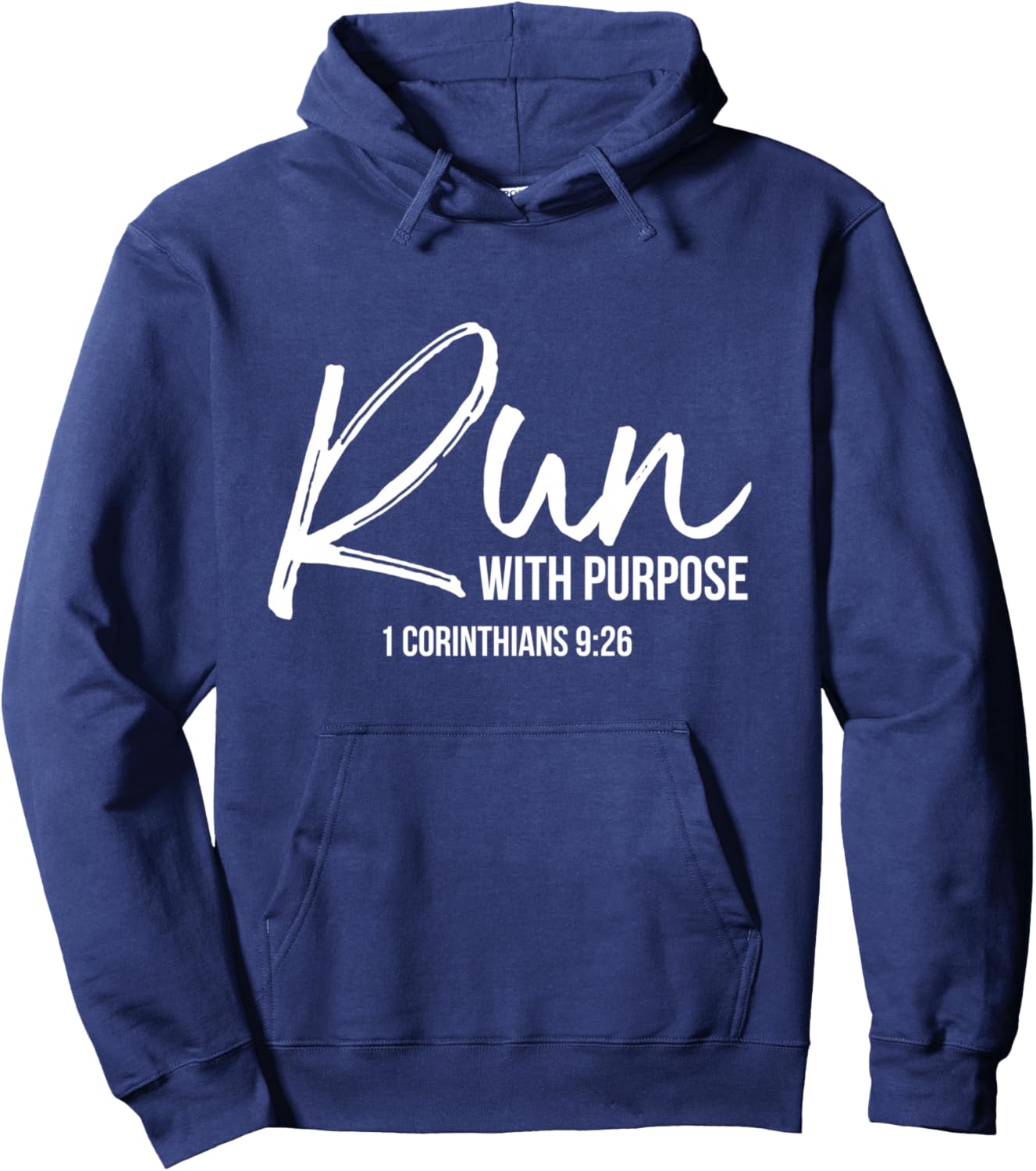Christian Runner Gift Running Gear Run With Purpose Quote Pullover Hoodie