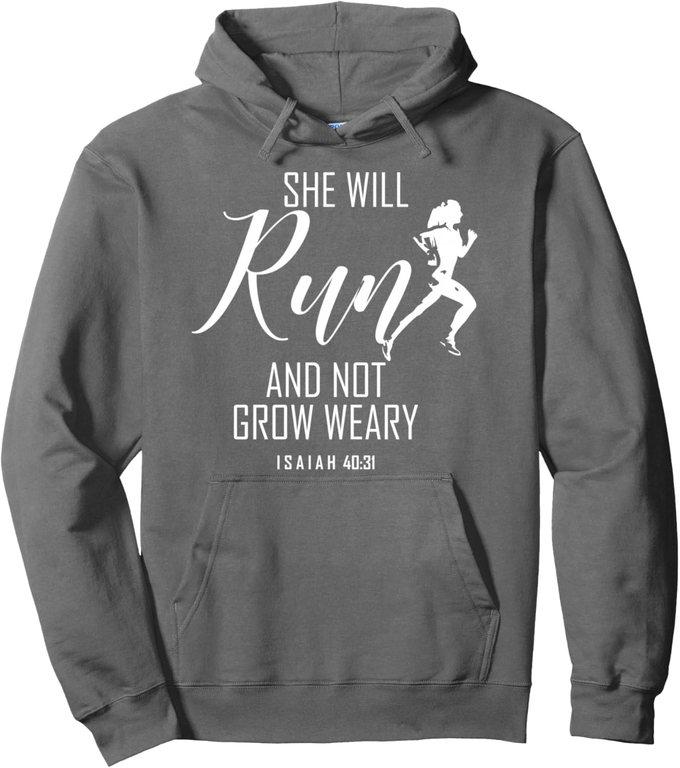 She will Run and not grow Weary cross country girls women Pullover Hoodie
