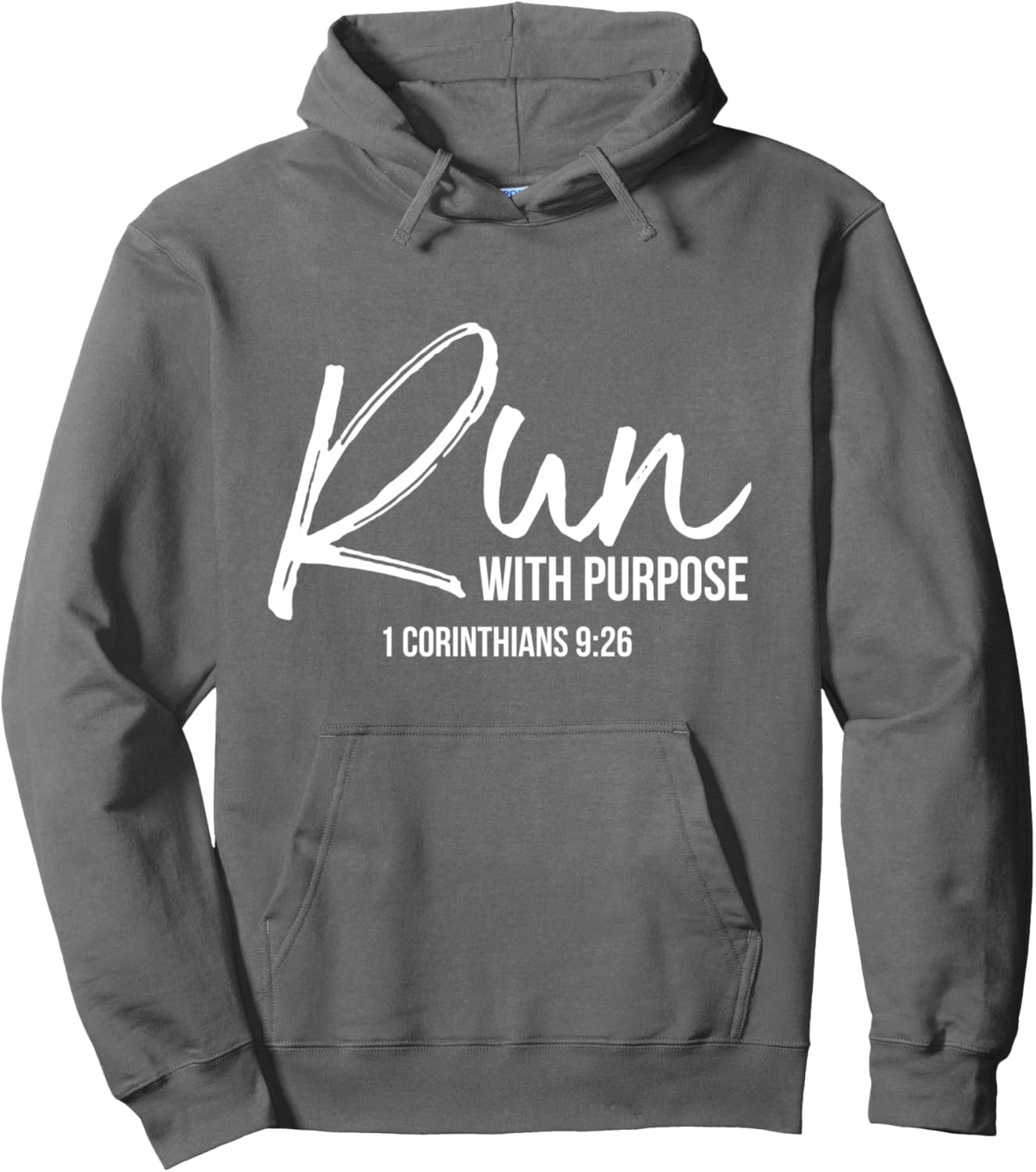 Christian Runner Gift Running Gear Run With Purpose Quote Pullover Hoodie