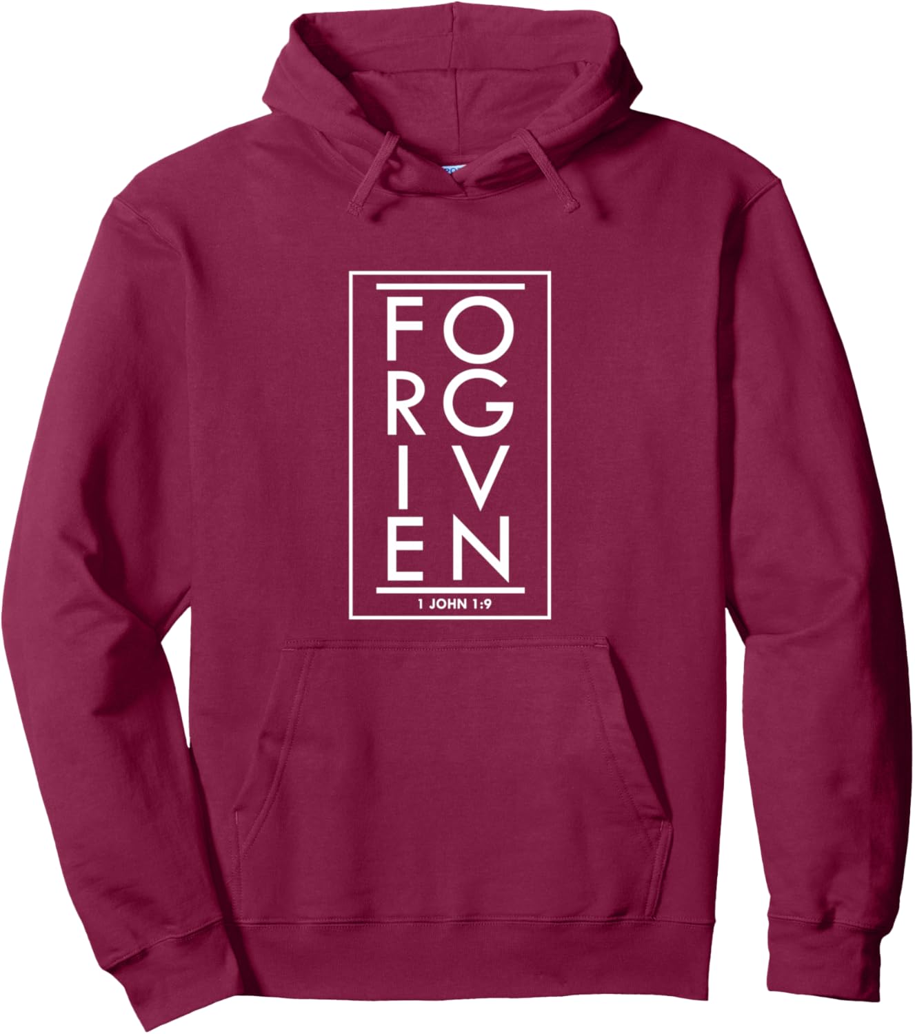 Forgiven 1 John 1:9 Bible Scripture Verse Christian Pullover Hoodie