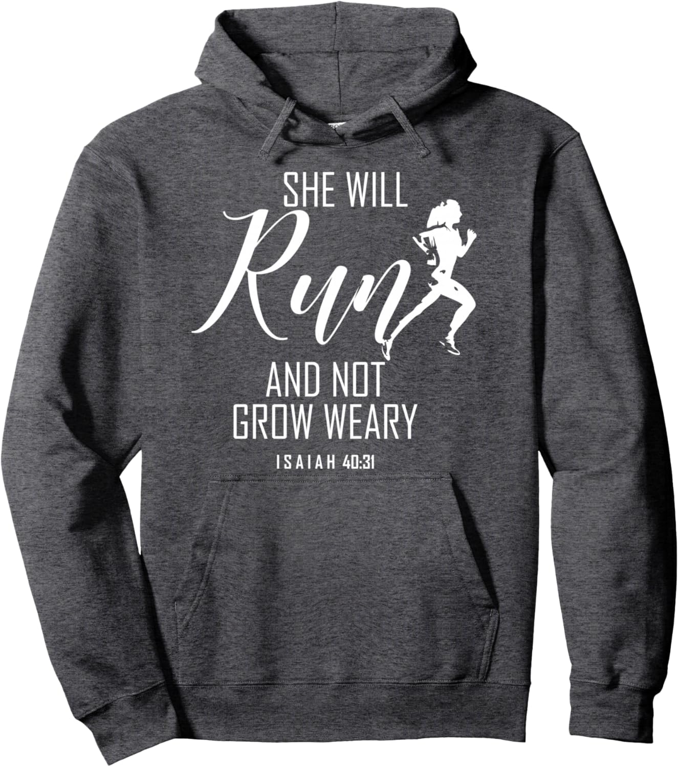 She will Run and not grow Weary cross country girls women Pullover Hoodie
