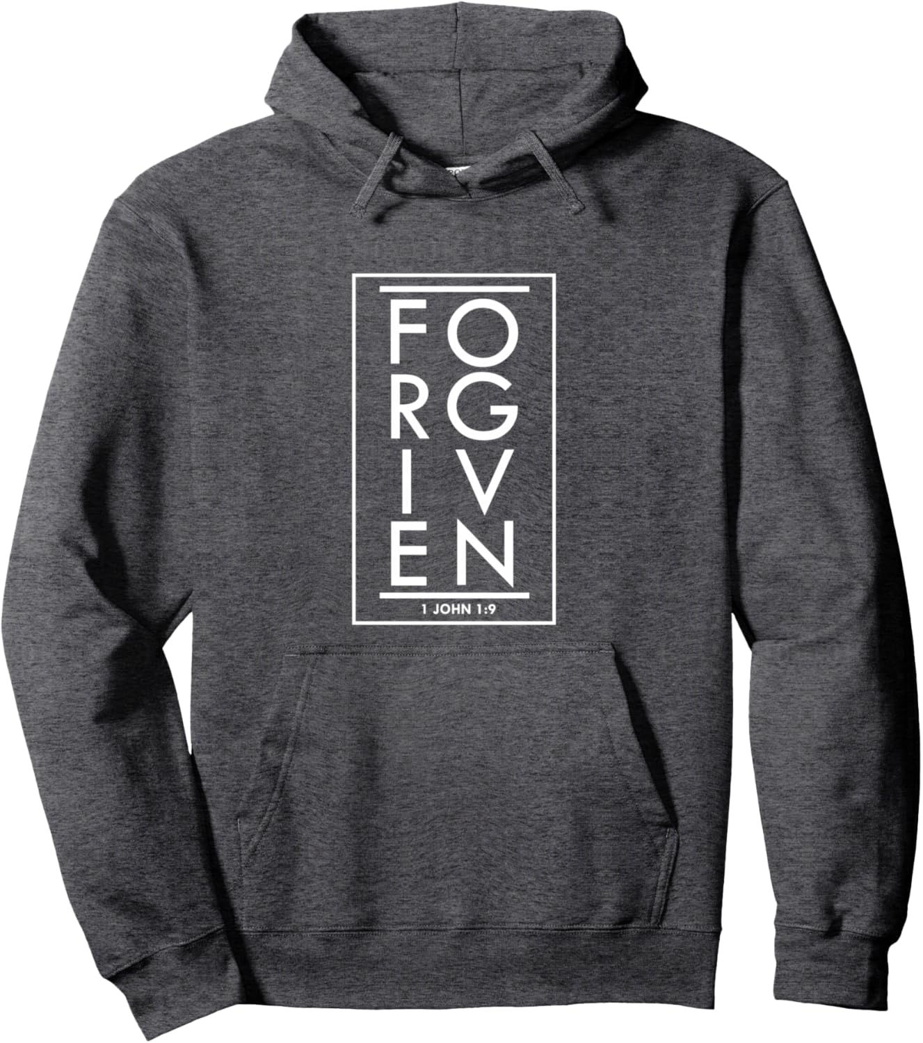 Forgiven 1 John 1:9 Bible Scripture Verse Christian Pullover Hoodie