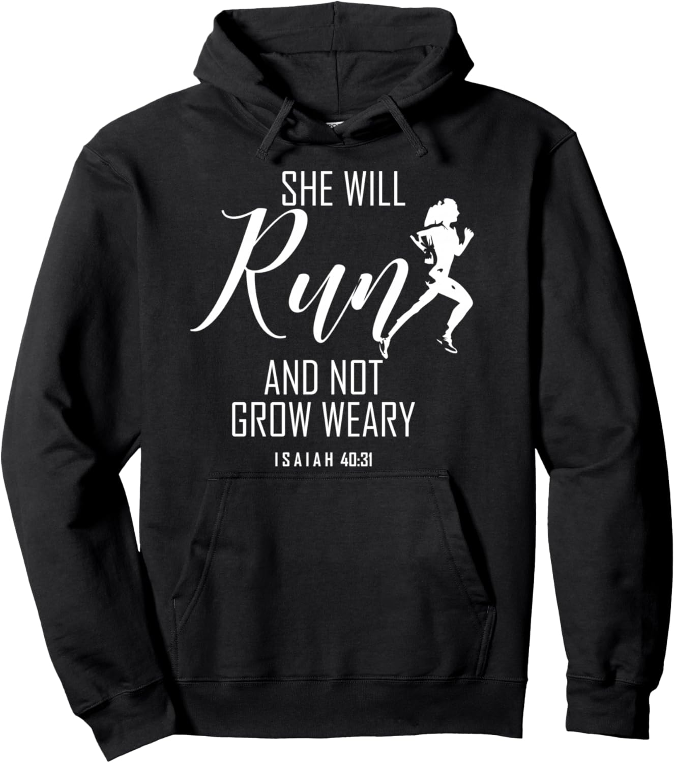 She will Run and not grow Weary cross country girls women Pullover Hoodie