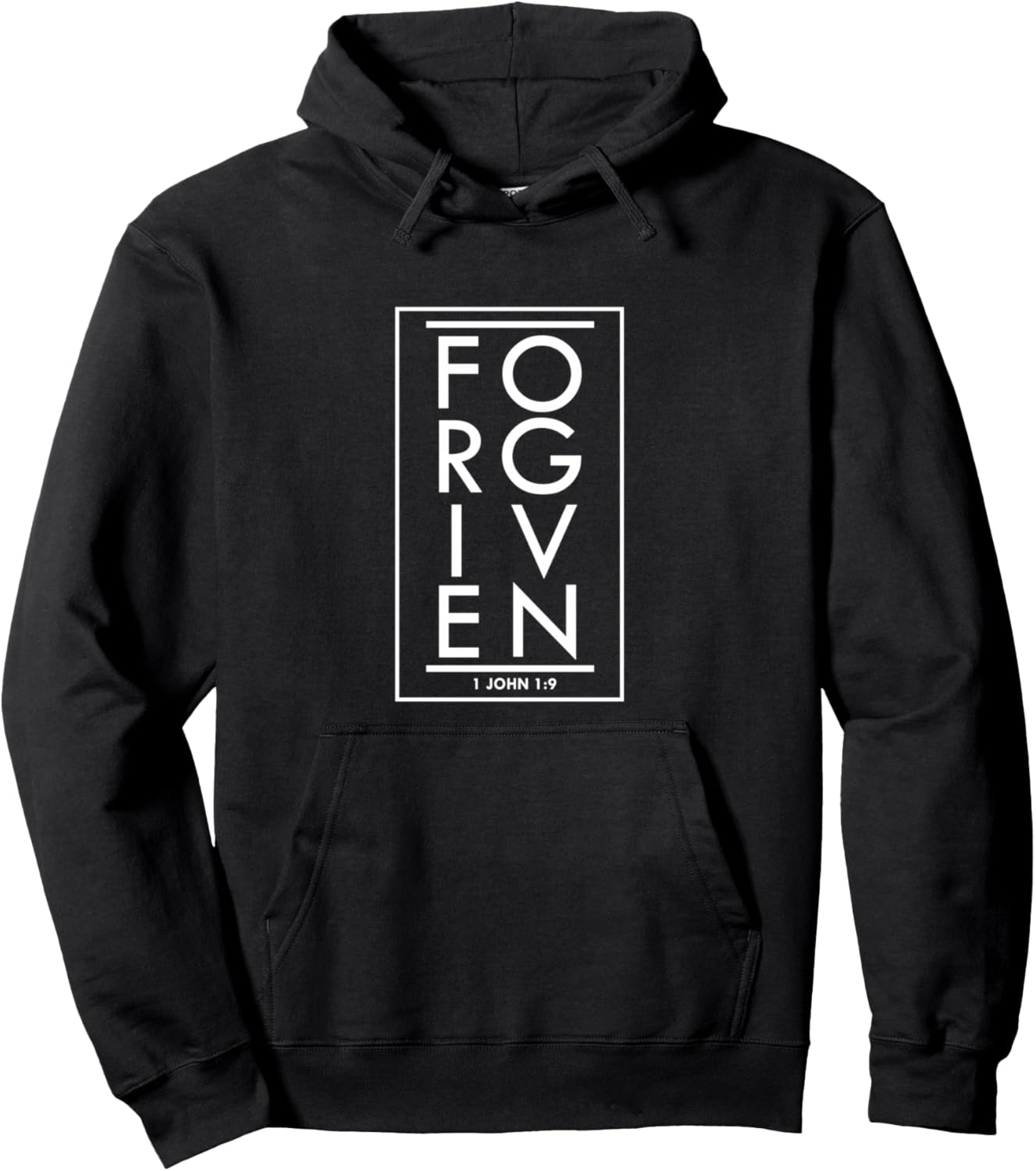 Forgiven 1 John 1:9 Bible Scripture Verse Christian Pullover Hoodie