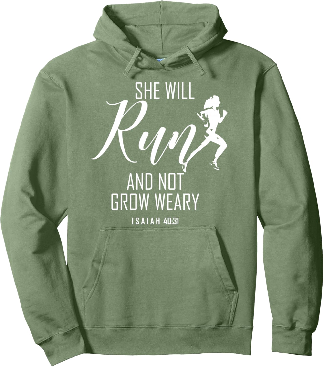 She will Run and not grow Weary cross country girls women Pullover Hoodie