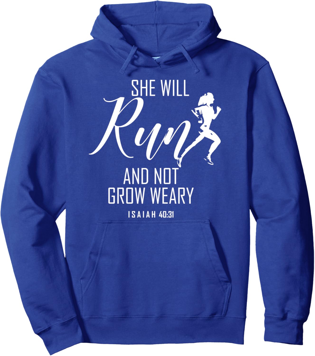 She will Run and not grow Weary cross country girls women Pullover Hoodie