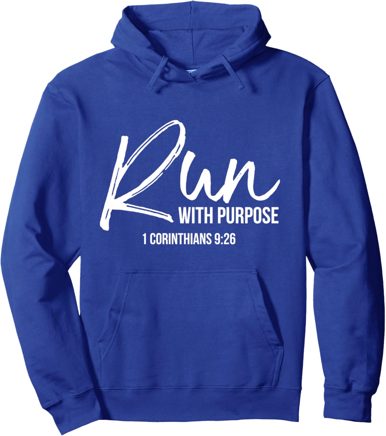 Christian Runner Gift Running Gear Run With Purpose Quote Pullover Hoodie